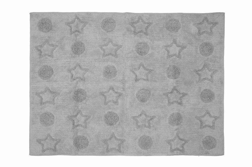 Alfombra Infantil Algodón 100% Lavable Planetas Aratextil Gris - Nanetes #